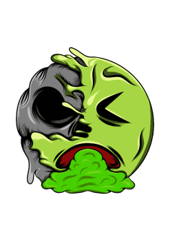 MELTING EMOJI SKULLS